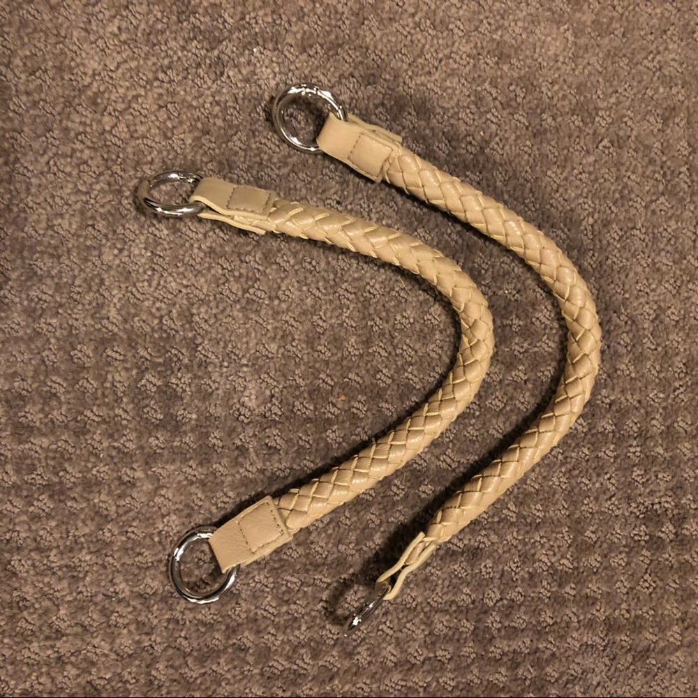 Miche tan handles 12” with silver rings